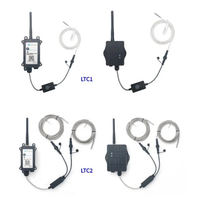 1- or 2-Channel LoRaWAN PT100 Temperature Transmitter – Battery or Solar