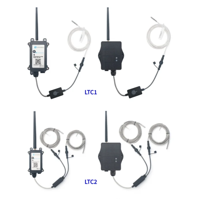 1- or 2-Channel PT100 Temperature Transmitter with GNSS – NB-IoT / LTE-M, Battery or Solar